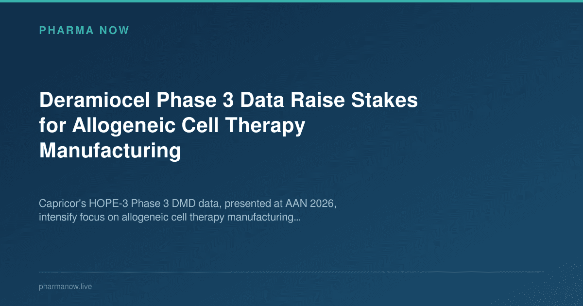 Deramiocel Phase 3 Data Raise Stakes for Allogeneic Cell Therapy Manufacturing