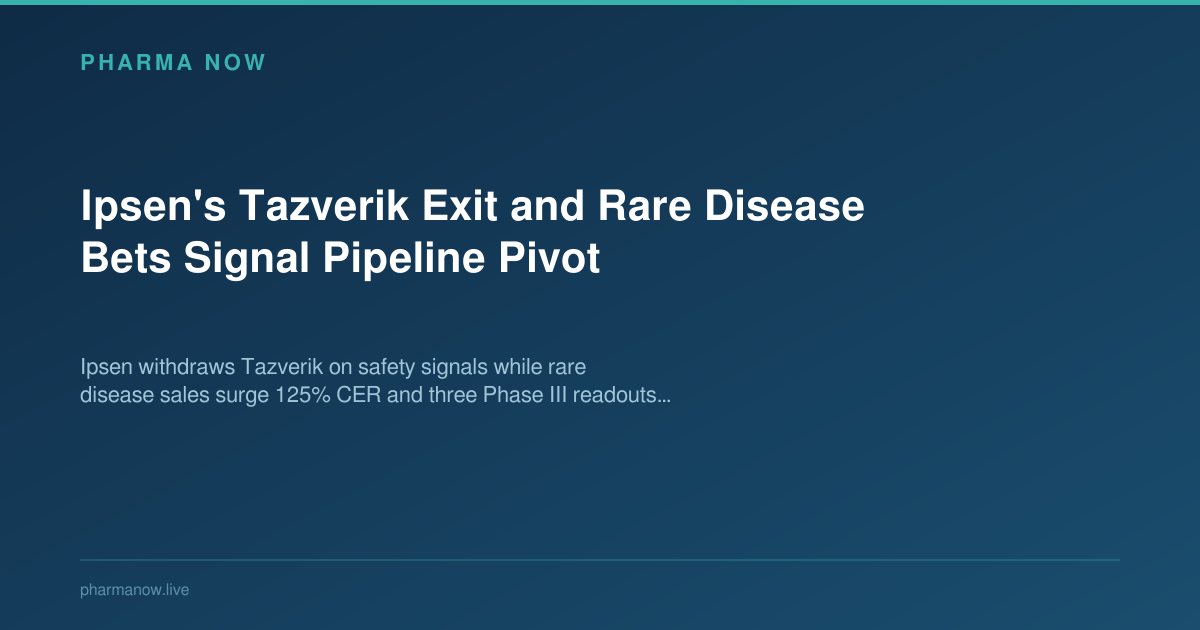 Ipsen's Tazverik Exit and Rare Disease Bets Signal Pipeline Pivot