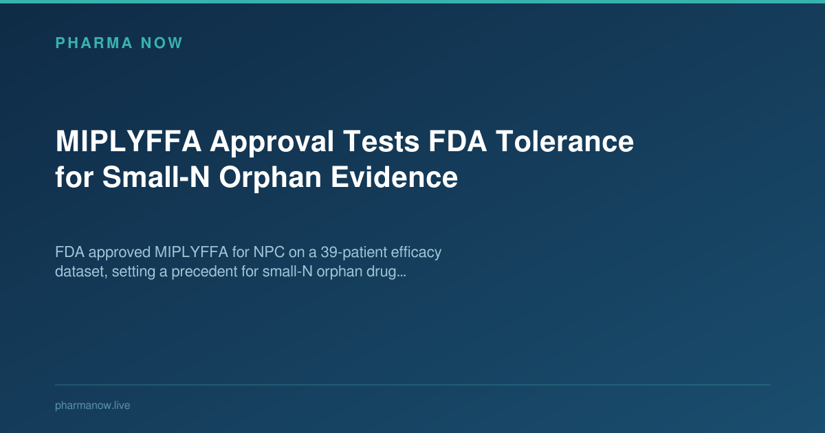 MIPLYFFA Approval Tests FDA Tolerance for Small-N Orphan Evidence