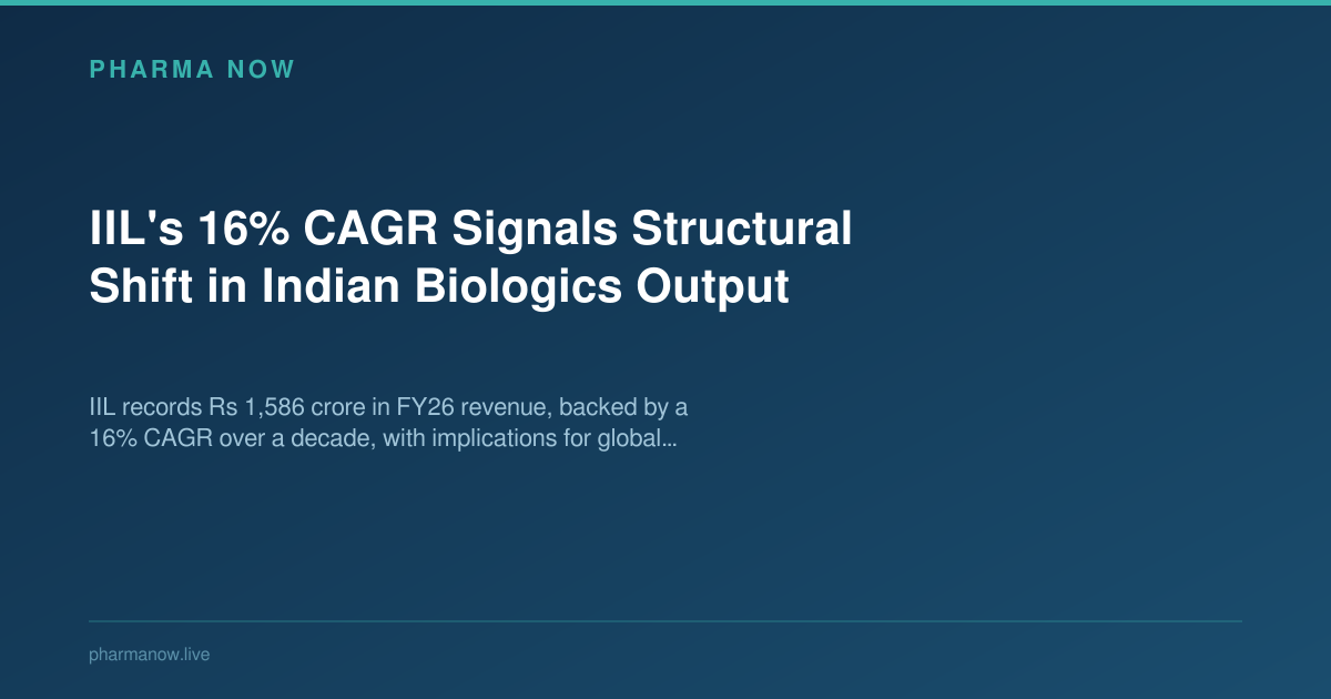 IIL's 16% CAGR Signals Structural Shift in Indian Biologics Output