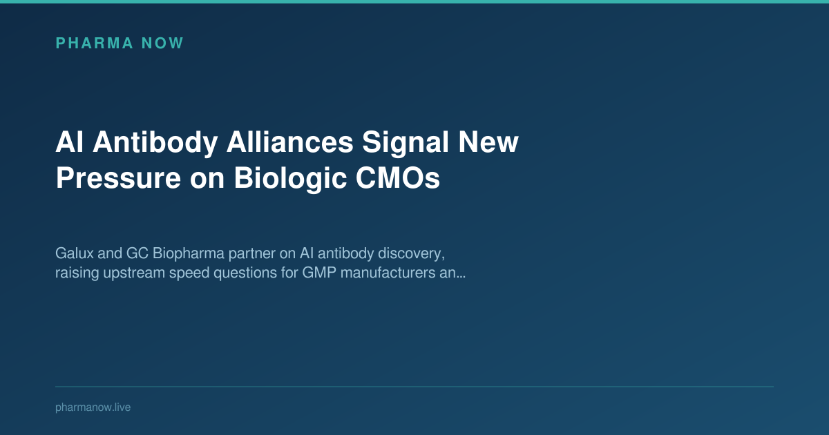 AI Antibody Alliances Signal New Pressure on Biologic CMOs