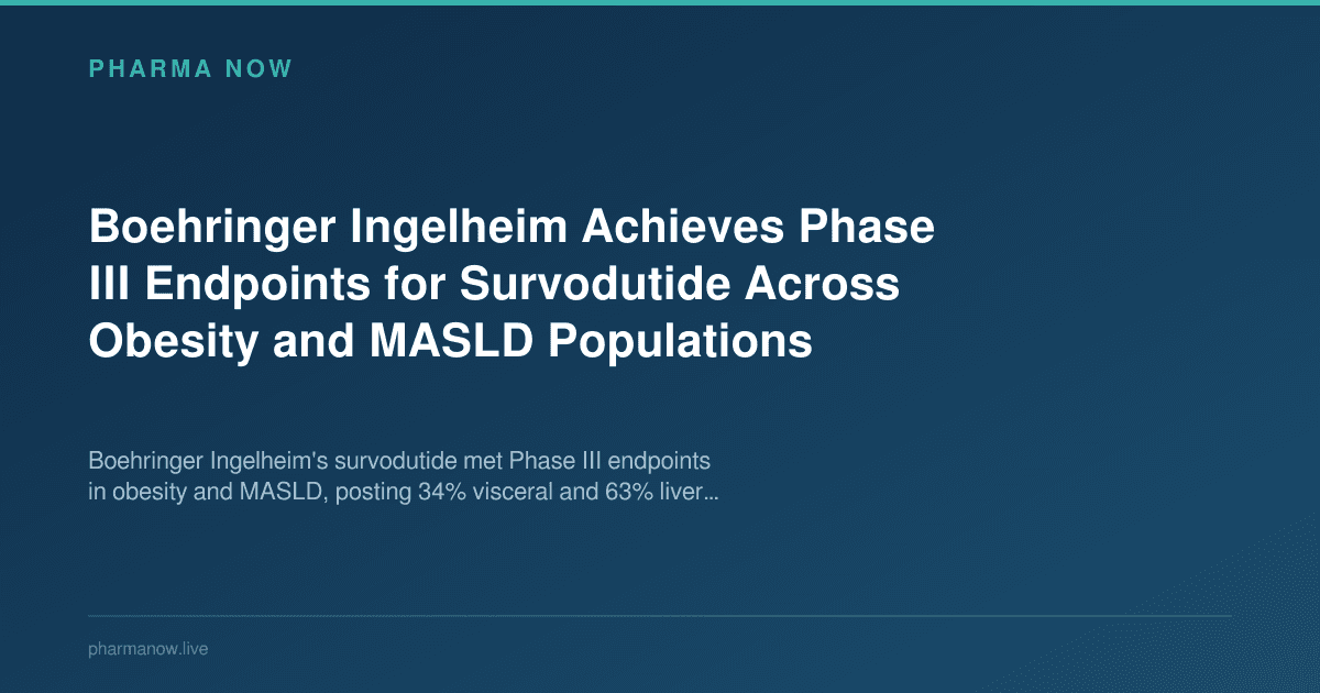Boehringer Ingelheim Achieves Phase III Endpoints for Survodutide Across Obesity and MASLD Populations