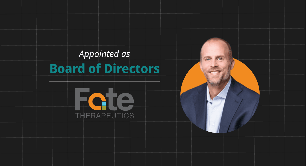 Fate Therapeutics Appoints Neurocrine CFO Matthew Abernethy to Board of Directors